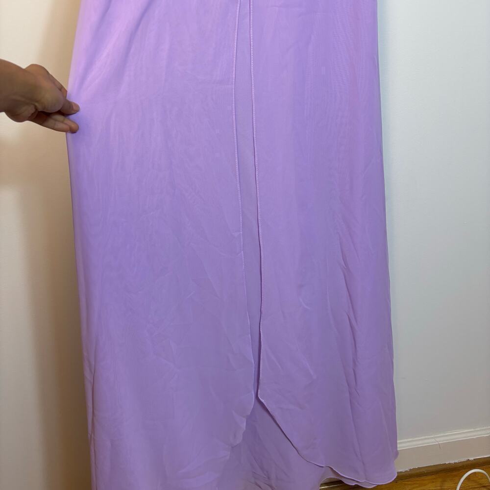 JJs A Line Princess Square Neck Mother of the Bride Dress sz 16 Lilac Beaded NWT - Picture 12 of 16